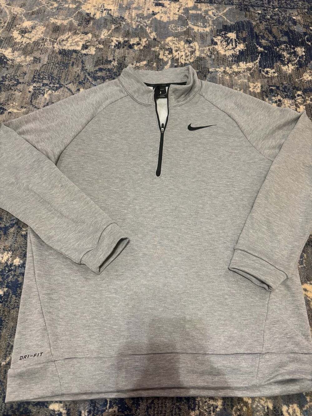Nike Dri-FIT 1/4 Zip Pullover Size L Gray